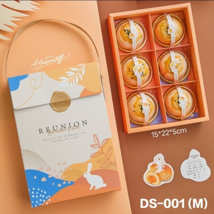 

DS-001 Dus sekat kemasan kue dus mooncake kemasan sekat 4 dan 6