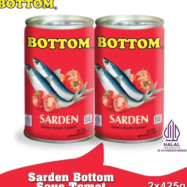 

Paket 2 Pc Bottom Sarden Saus Tomat Makanan Ikan Kaleng 425 G