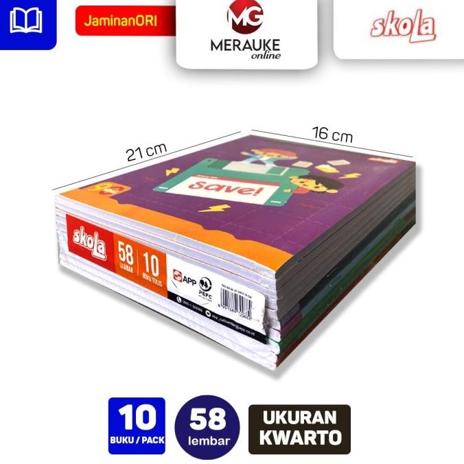 

Sale Buku Tulis Skola 58 Lembar (1 Pack Isi 10 Buku)