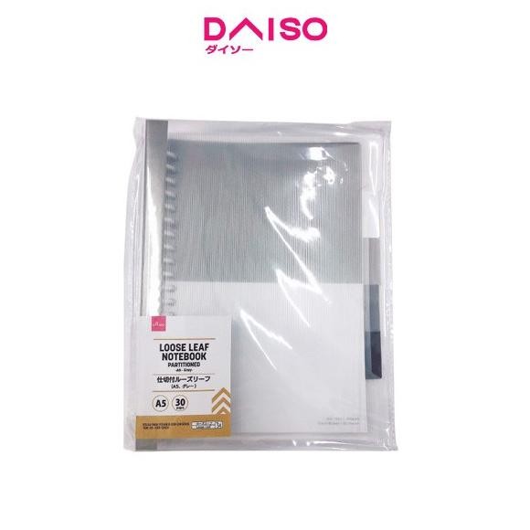 

Sale Daiso Partitioned Loose Leaf Notebook -A5 - Gray-