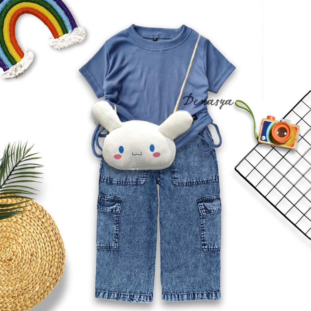 One Set Kaos 2In1 Stilan Bsju Kid Hari Raya Ngaji Cewek Baju Kurung 3-4Thn 5-6Thn 7-8Thn 9-10Thn 11-