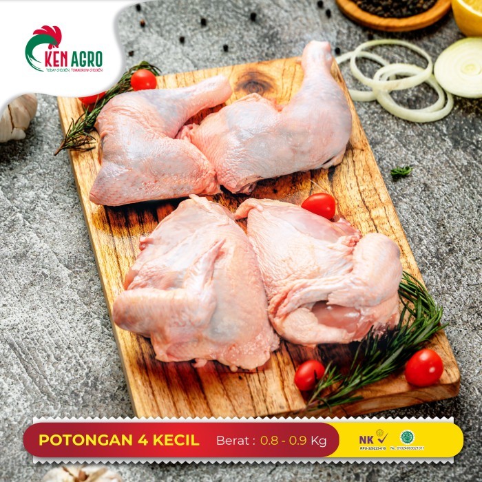 

Ken Agro Ayam Probiotik Potongan 4 Kecil S 0.8-0.9 Kg Frozen