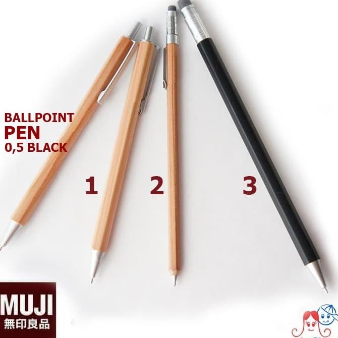 

BEBAS ONGKIR - Muji Wooden Hexagonal Mechanical Pencil Mini / pensil mekanik