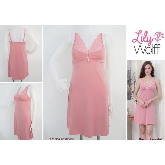 Lingerie / Baju Tidur Wanita Sexy Dress Lily Wolff , Lwd1602Pnk