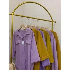 TERBARU - Gawang Baju Gold  / Emas Standing Rak Baju Gantungan Baju Besi-BH