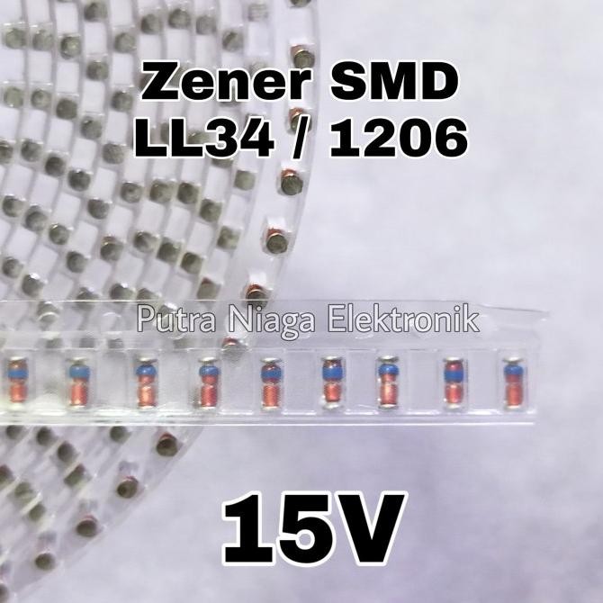 Update (10) Zener SMD 15V Dioda LL34 size 1206 0,5W 15Volt 1/2W 0.5W putr4n Ayo Order
