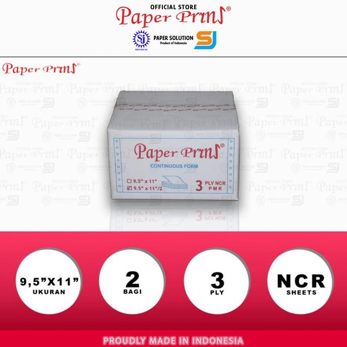 

Paperpryns Kertas Continuous Form 3PLY NCR PRS 9,5" x 11"/2 (Bagi 2)