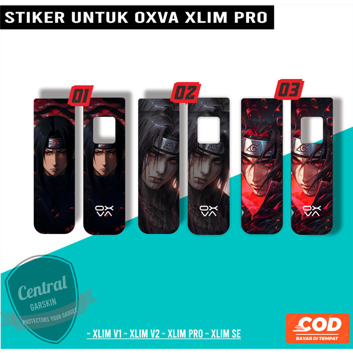 Get2pcs Oxva Xlim Pro Depan Belakang Sasuke 01 Garskin Casing Motif Dan Bisa Custom Bayar Ditempat