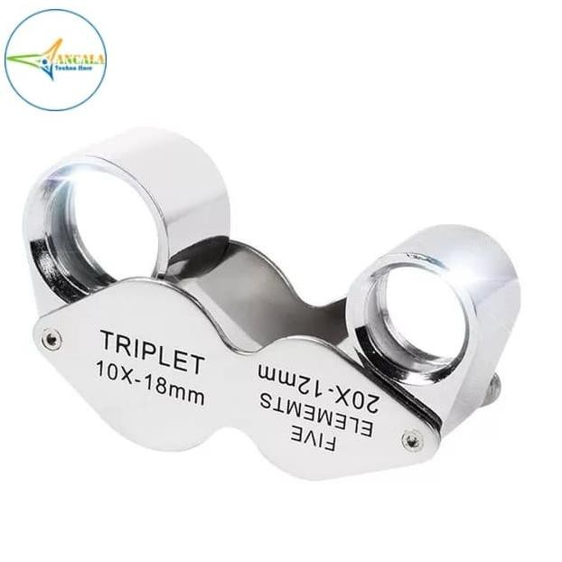 

TERBARU - Lup Geologi - Loupe Dual Power Jewelers 20x 10x Magnifier 12mm 18mm