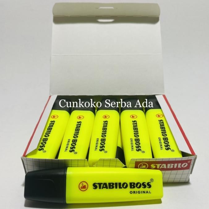 

HIGHLIGHTER / STABILO BOSS YELLOW NO.70/24 / 1 BOX ISI 10 PCS