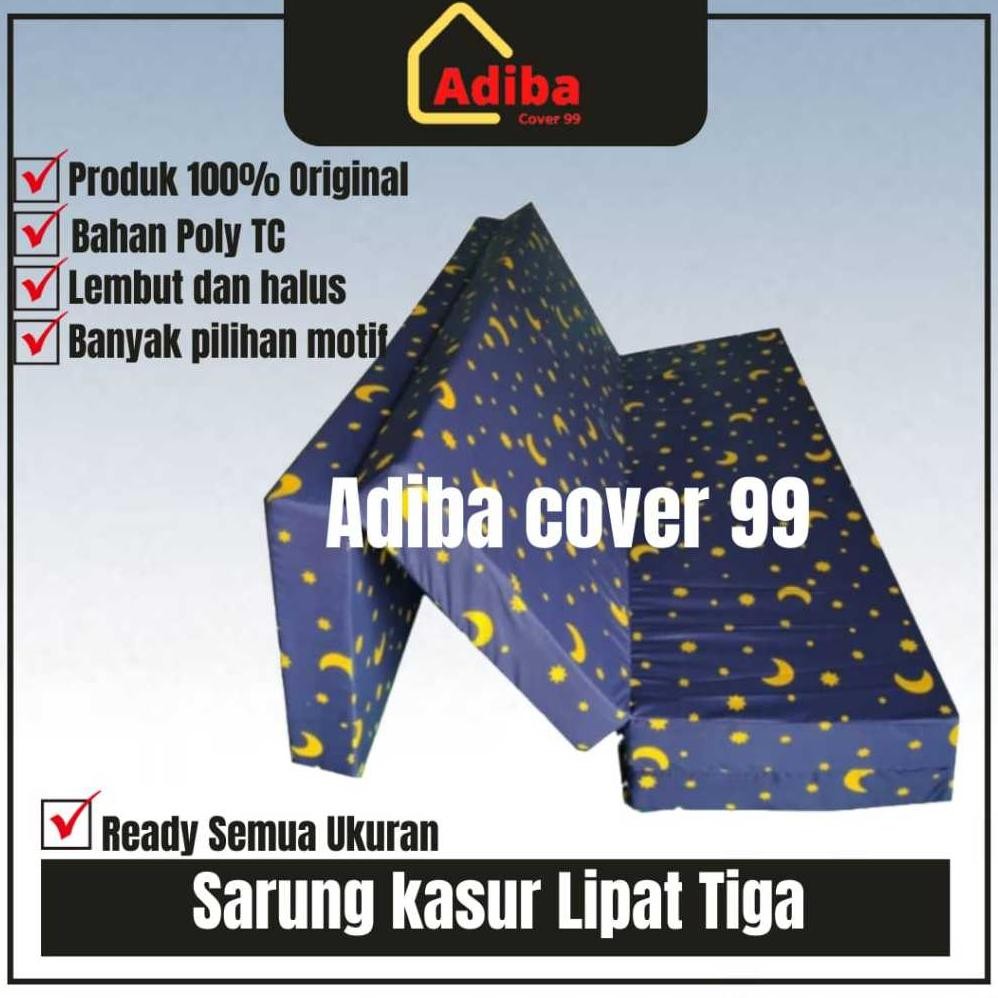 (MOTIF BARU) ( Hanya Sarung ) Sarung Kasur Lipat 3 Busa Inoac Sarung kasur lipat 3 resleting
