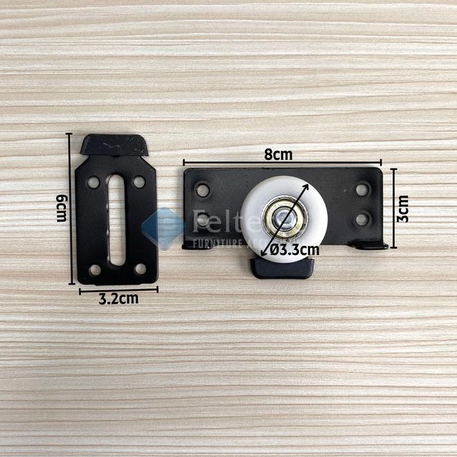 Roda Sliding F 75 Felterre | Rel Atas Bawah Geser Pintu Lemari Sd 75