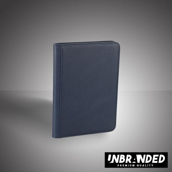 

TERBARU - High Quality Leather Album Binder 360 3x3 Zipper Lock Navy Blue