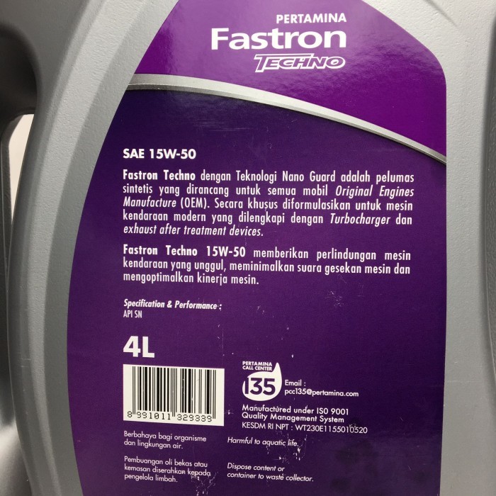 Oli Fastron 15W-50 4L - Oli Fastron Techno 15W-50 Pertamina Barangbaru