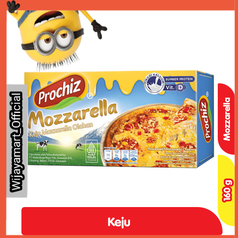 

Prochiz Mozzarella Keju Olahan Box 160 g