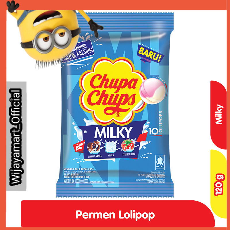 

Chupa Chups Milky Permen Lolipop Aneka Rasa 120 g