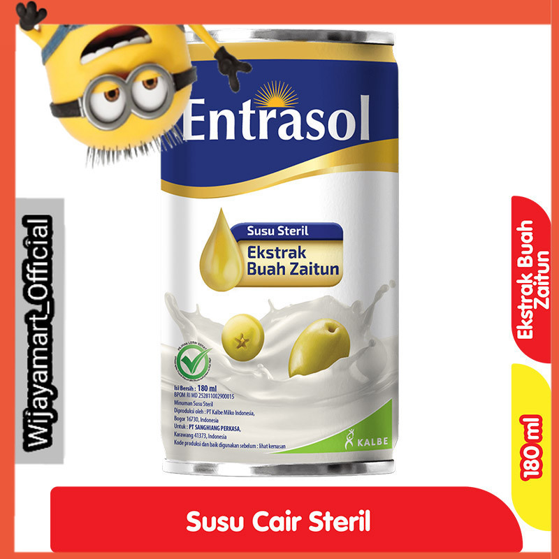 

Entrasol Susu Cair Steril Ekstrak Buah Zaitun Kaleng 180 ml