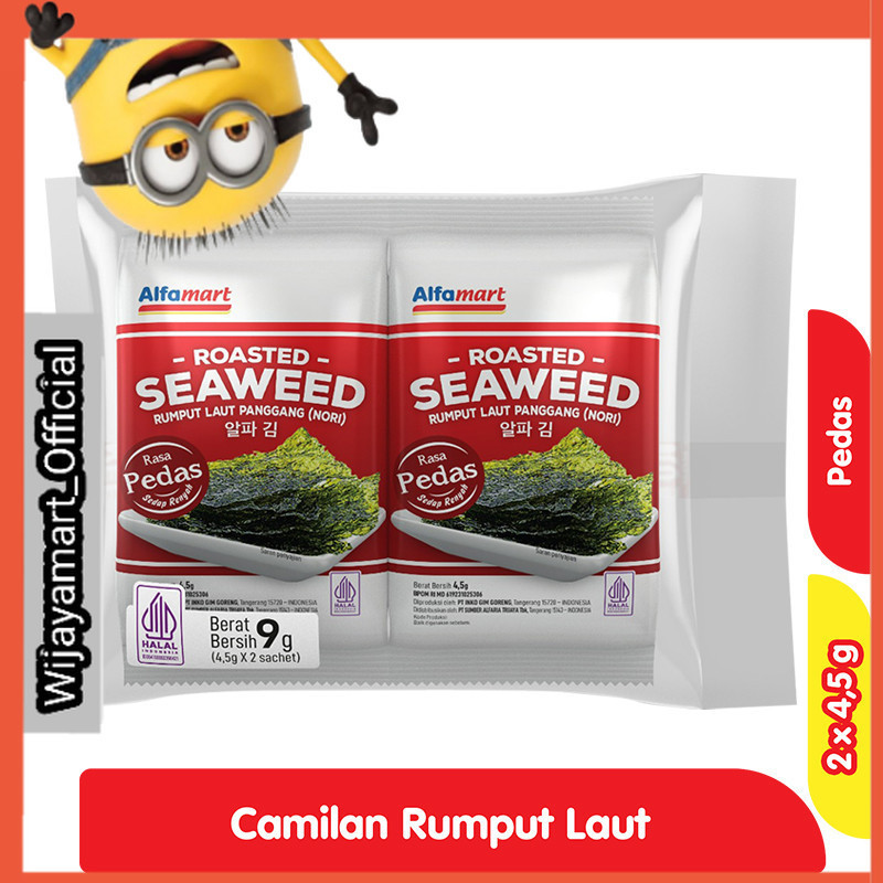 

Alfamart Rumput Laut Panggang Pedas 2 x 4.5 g