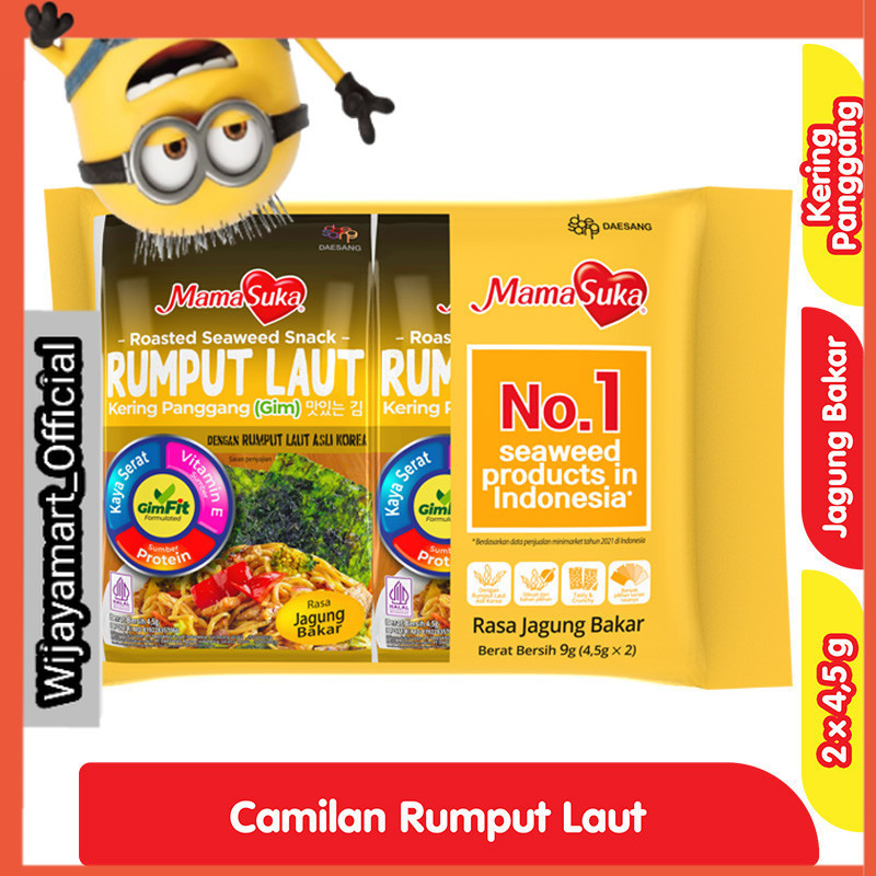 

MamaSuka Rumput Laut Jagung Bakar 2 x 4.5 g