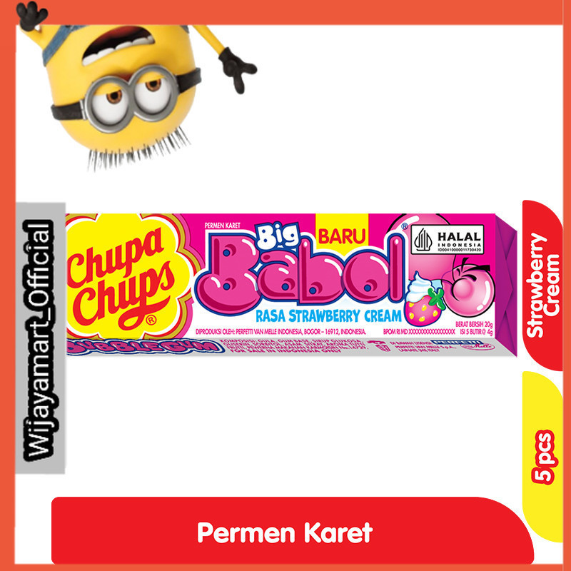 

Chupa Chups Big Babol Permen Karet Stik 5 pcs