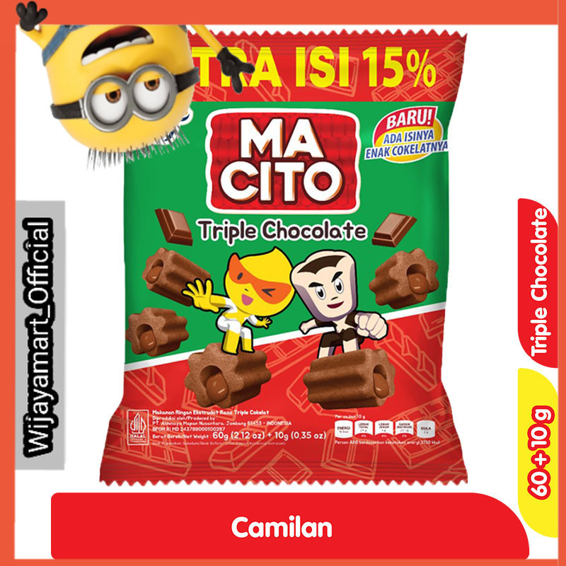 

Macito Cokelat Triple 60+10 g