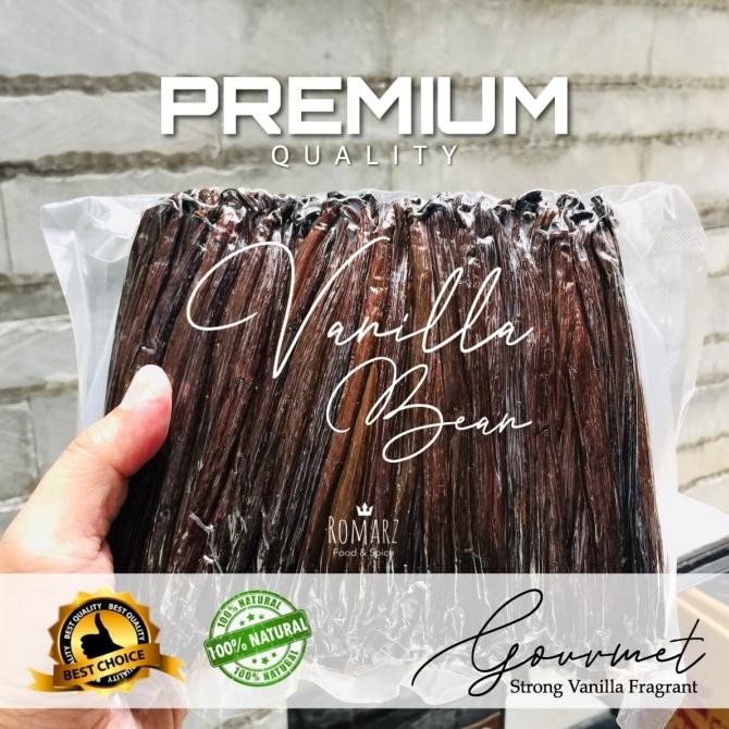 

terbaru vanilla bean premium 100gr (biji vanilli) or vanilla gormet or panili