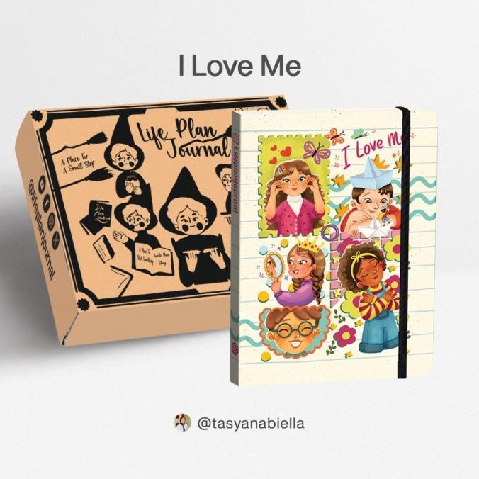 

Sale "I Love Me" Dotted Notebook A5 - Life Plan Journal Artist Collaboratio
