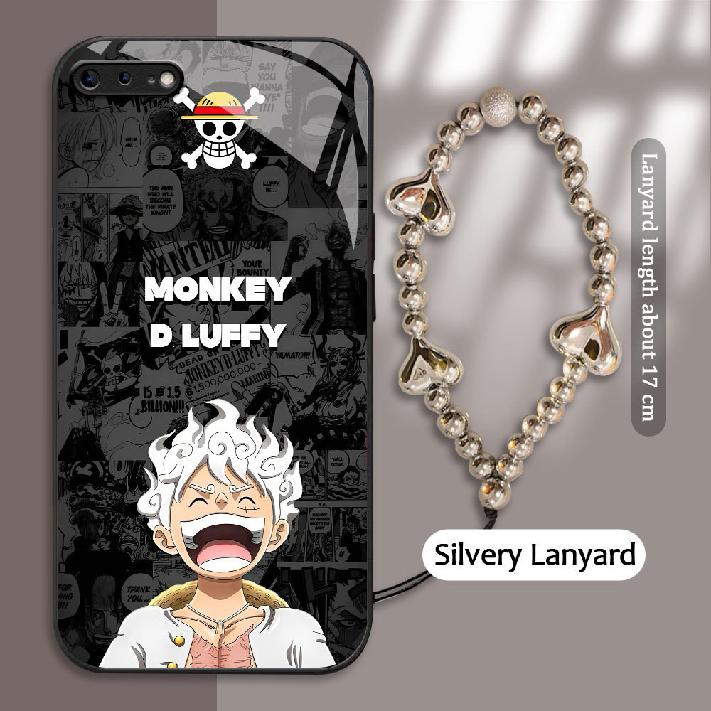 For Apple iPhone 6 6S 7 8 Plus SE2020 se2022 Casing Skin Handphone  One Piece Luffy Glass kesing Pho