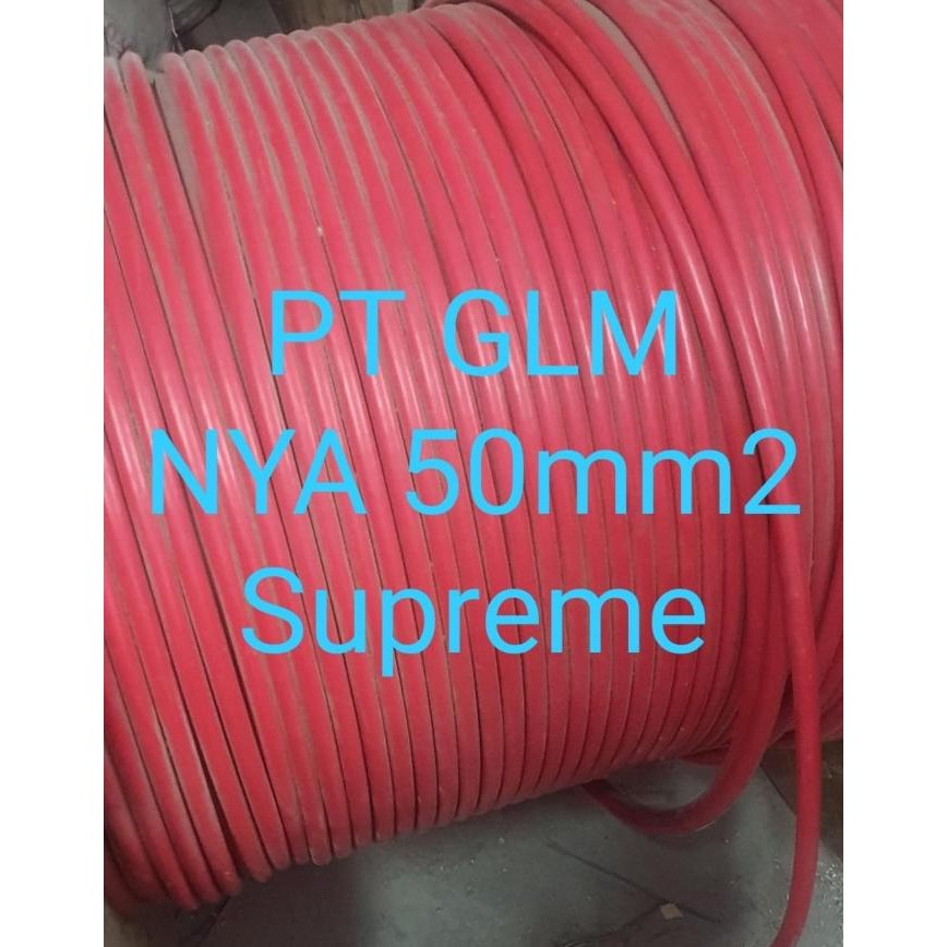 BEBAS ONGKIR - KABEL NYA 50MM2 SUPREME MERAH ECERAN