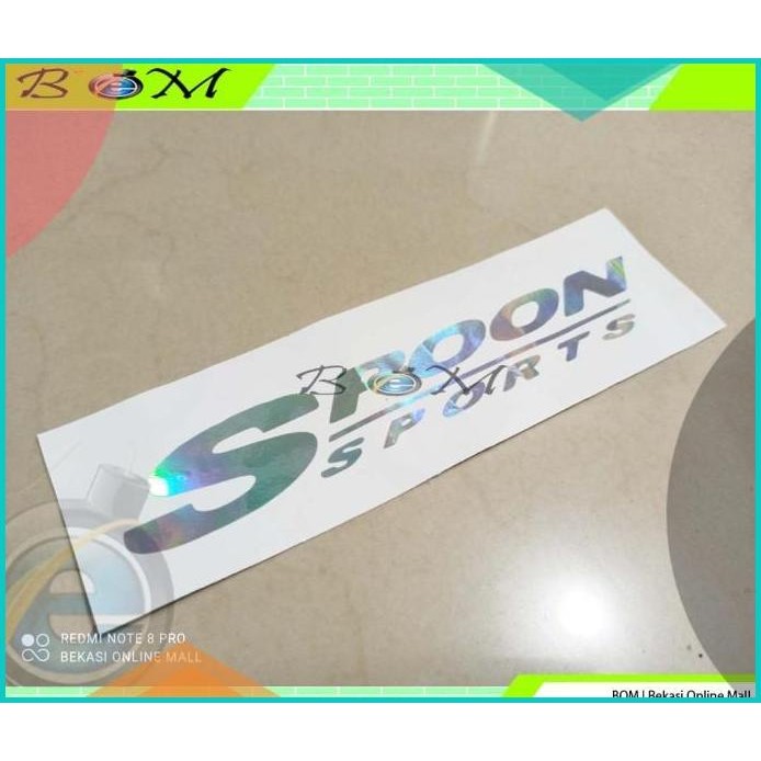 Stiker Sticker Cutting chrome hologram pelangi knalpot spoon sport 14
