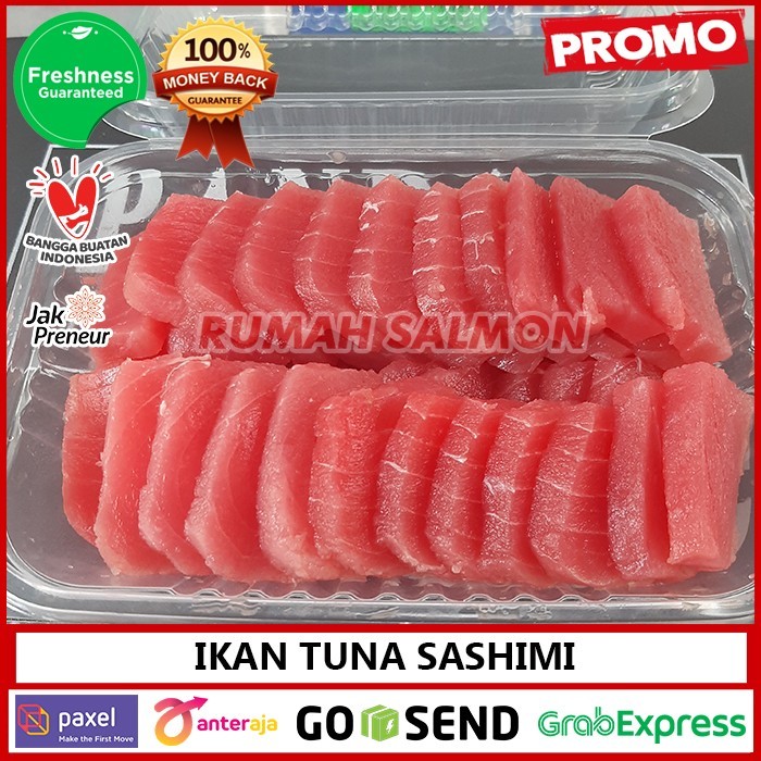 

Ikan Tuna Sashimi Sushi 500Gr/Sashimi Ikan Tuna Free Soyu & Wasabi