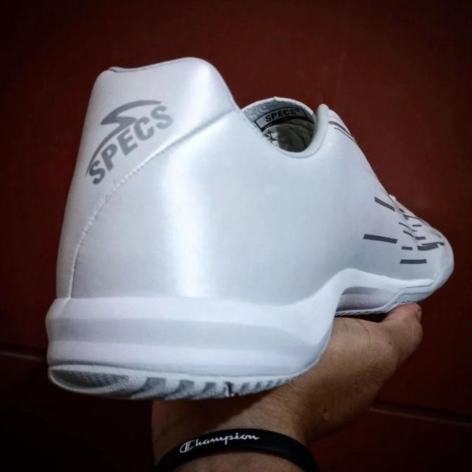 Sepatu Futsal Specs Lightspeed Reborn IN Iluminate Pack - White Pearlized/Iridiscent HT