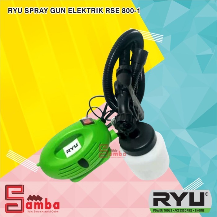 Terbaru Ryu Rse 800-2 Spray Gun Electric Alat Semprot Cat Minyak / Tembok