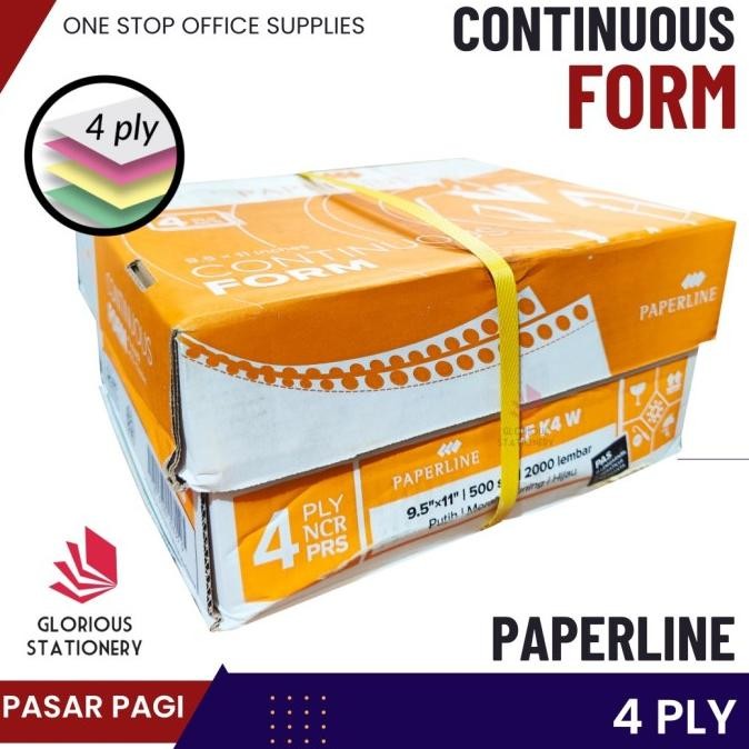 

TERMURAH - kertas continous form uk 9.5 x 11 4ply merk Paperline
