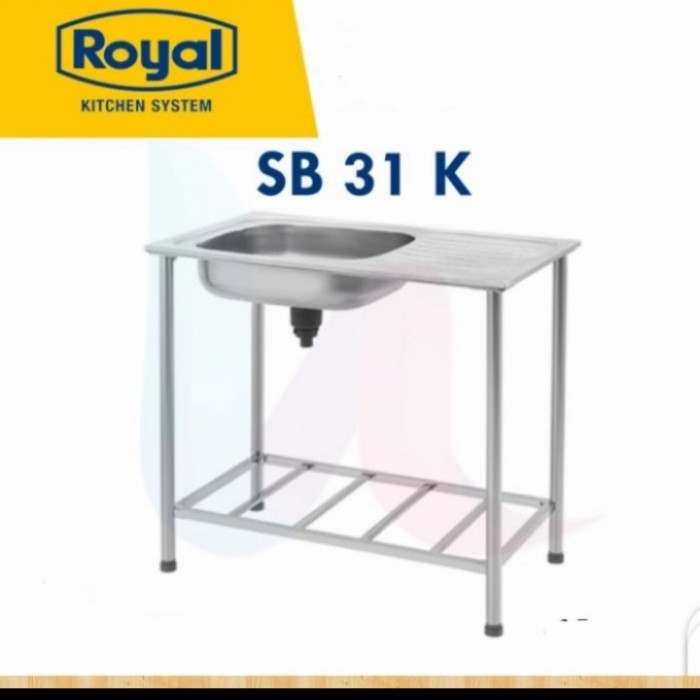 ROYAL KITCHEN SINK SB 31 K MEJA BAK CUCI PIRING KAKI PORTABLE STAINLES