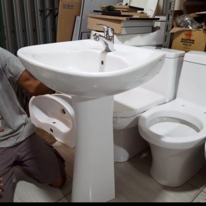 WASTAFEL CUCI TANGAN STANDING TOTO FULLSET / BAK CUCI TANGAN KAKI TOTO