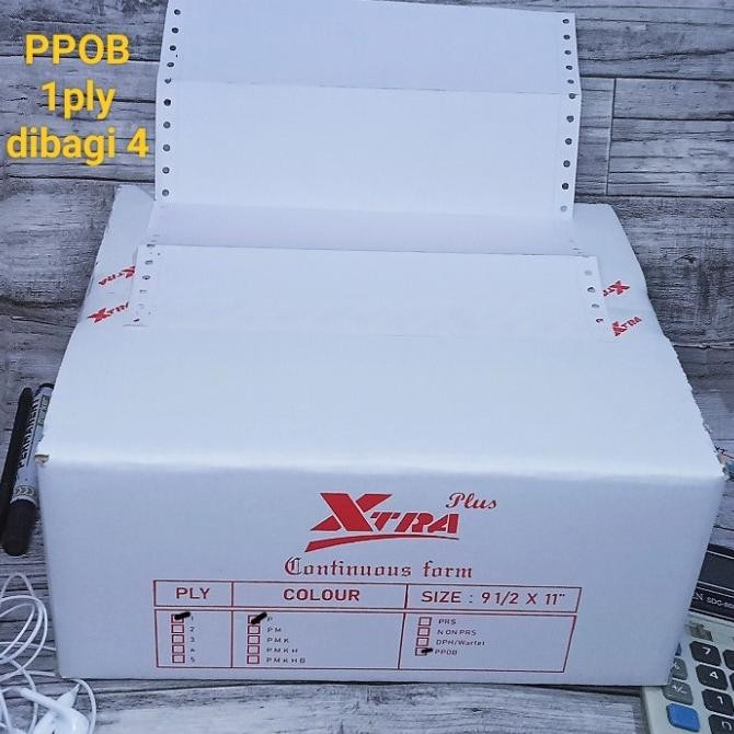 

BEBAS ONGKIR - Kertas PPOB 1ply 9,5x11"/4 letter