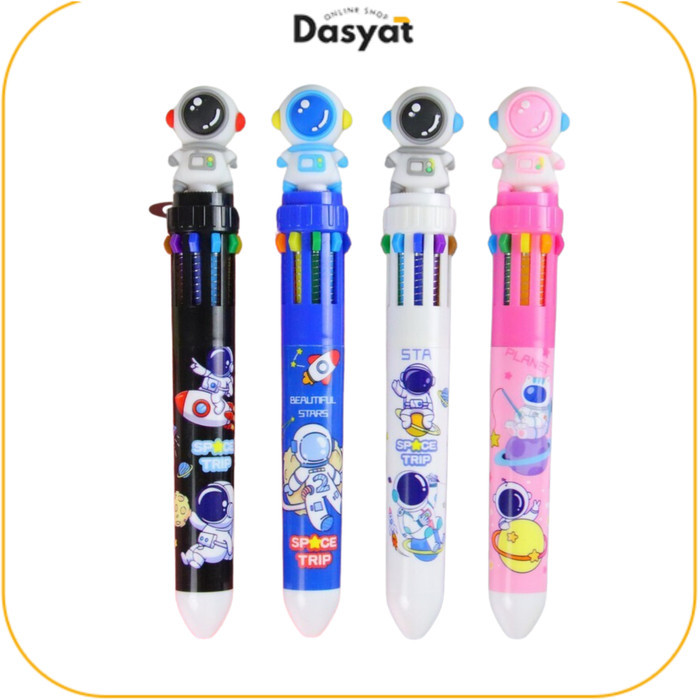 

Terbaru DOS Pena Mekanik Astronot Alat Tulis Sekolah Kantor Pulpen Mekanik 10 Warna 3d Bolpen Gel