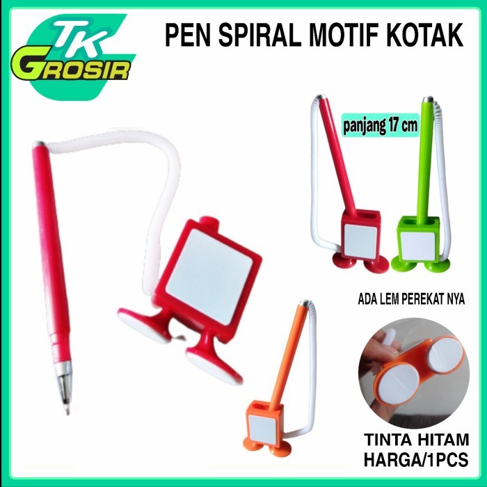 Terbaru pen/pulpen/ballpoint spiral motif kotak/pulpen kantor/pulpen meja 100% ori