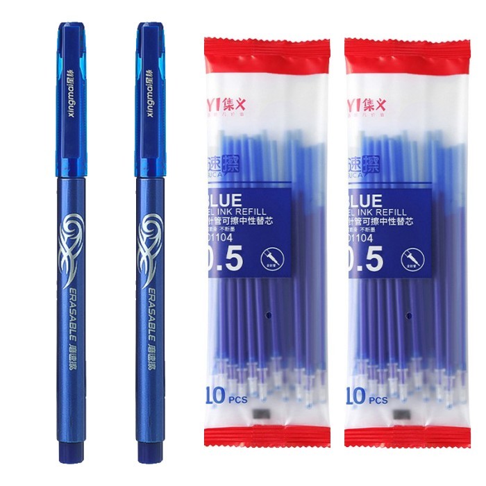 

Terbaru Erasable Gel Pens Set, 0.5mm Fine Point, Blue, Black Ballpoint Pen for Writing, Stationery,