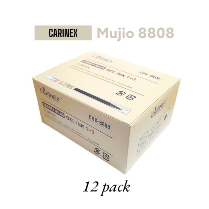 

Terbaru 1zy BOLPEN CNX MUJIO PULPEN SEKOLAH KANTOR 0.38mm TRANSPARAN isi 12 pcs 100% ori