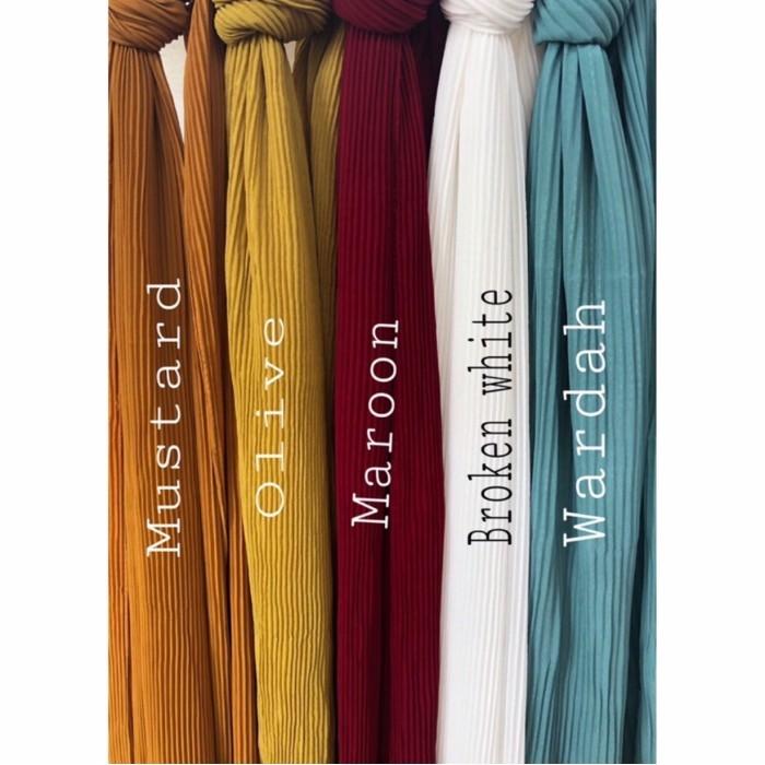 Pashmina Plisket/Pashmina Plated/Kerudung Plisket