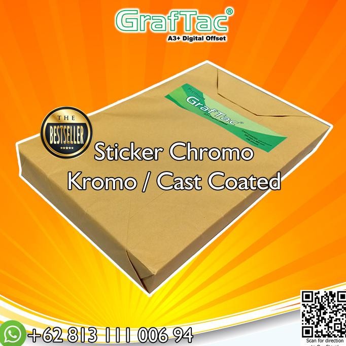 

TERMURAH - Graftac Stiker Kromo Bontak Sticker Cast Coated A3+ - PACK