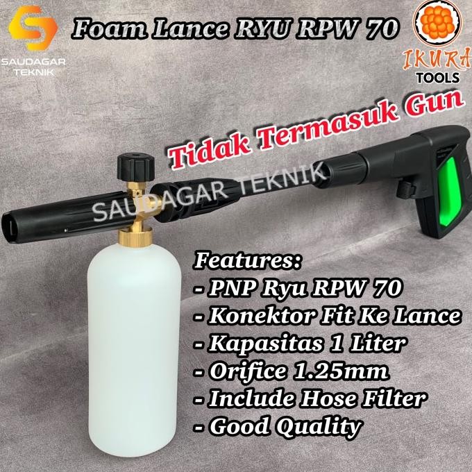 TERBARU - Foam Lance RYU RPW 70 Snow Foam Wash Jet Cleaner Ryu RPW70