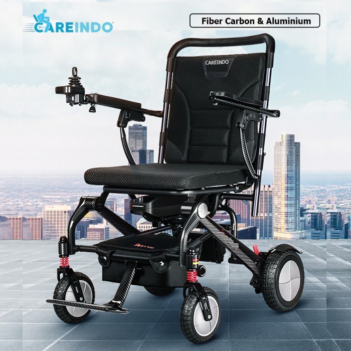 Terbaru Kursi Roda Elektrik Traveling Careindo Fiber Carbon & Aluminium