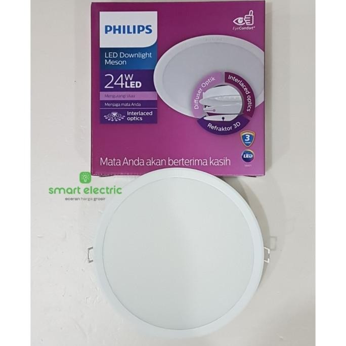 TERMURAH - Philips Meson 24 Watt Bulat Lampu LED Downlight Ceiling Tanam Plafon