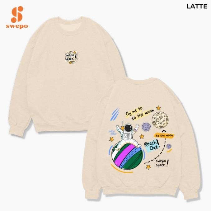 SWEPO BASIC SWEATER SWEPO SPACE (SABLON) SIZE M-XXL (PRIA & WANITA)