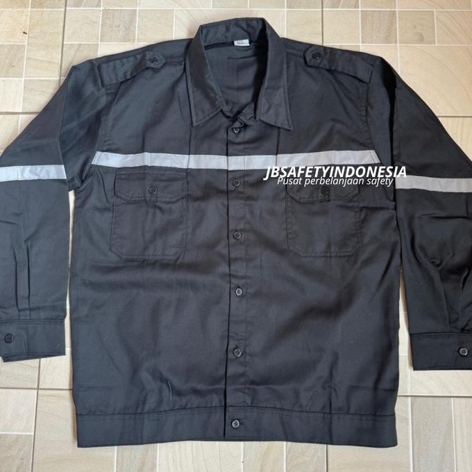 BAJU KERJA LENGAN PANJANG WARNA HITAM - WEARPACK ATASAN LENGAN PANJANG 2710T