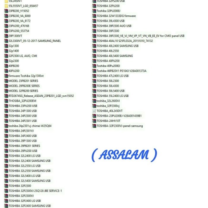 COLLECTION FIRMWARE TV FLASH VIA USB