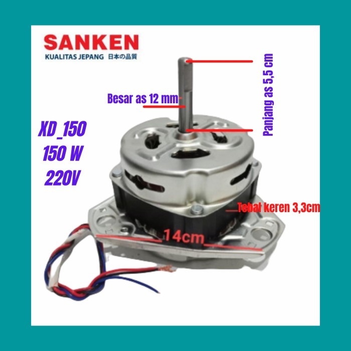 DINAMO PENCUCI MESIN CUCI 2 TABUNG SANKEN